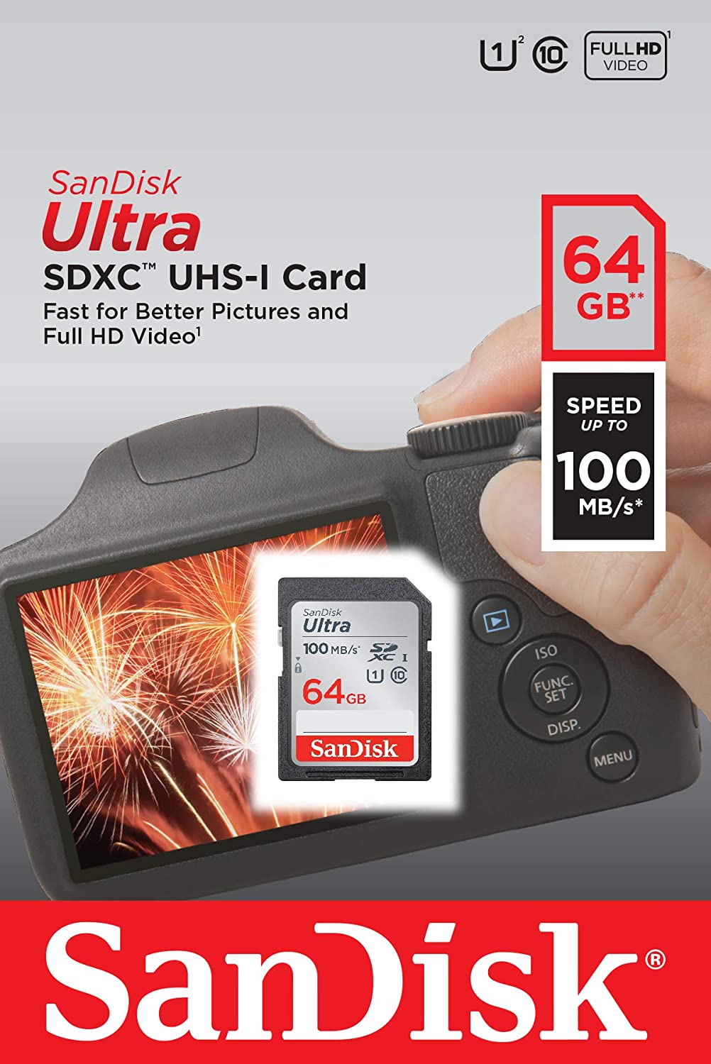 SanDisk 64GB Ultra SD Memory Card - 100MB/s