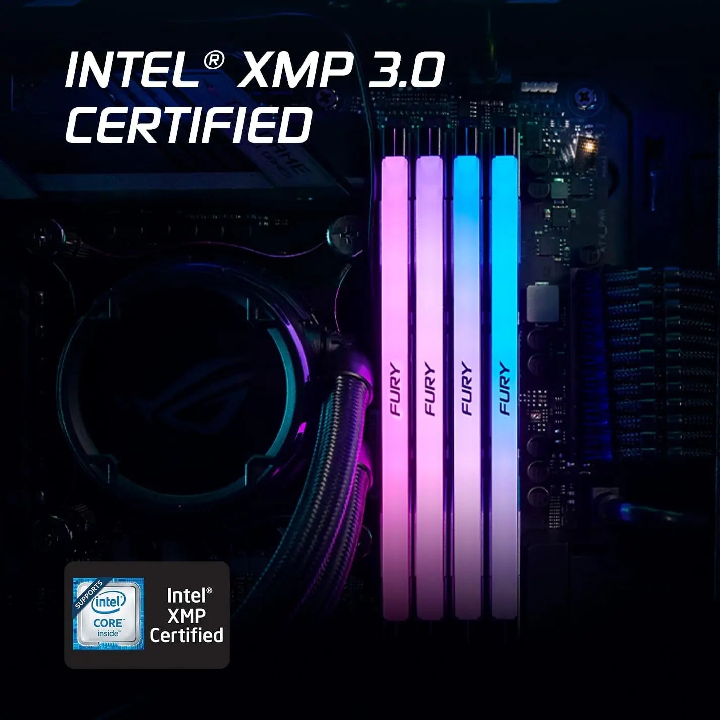 Kingston Fury Renegade RGB 16GB DDR5 6400MHz CL32 DIMM Desktop Gaming Memory - White