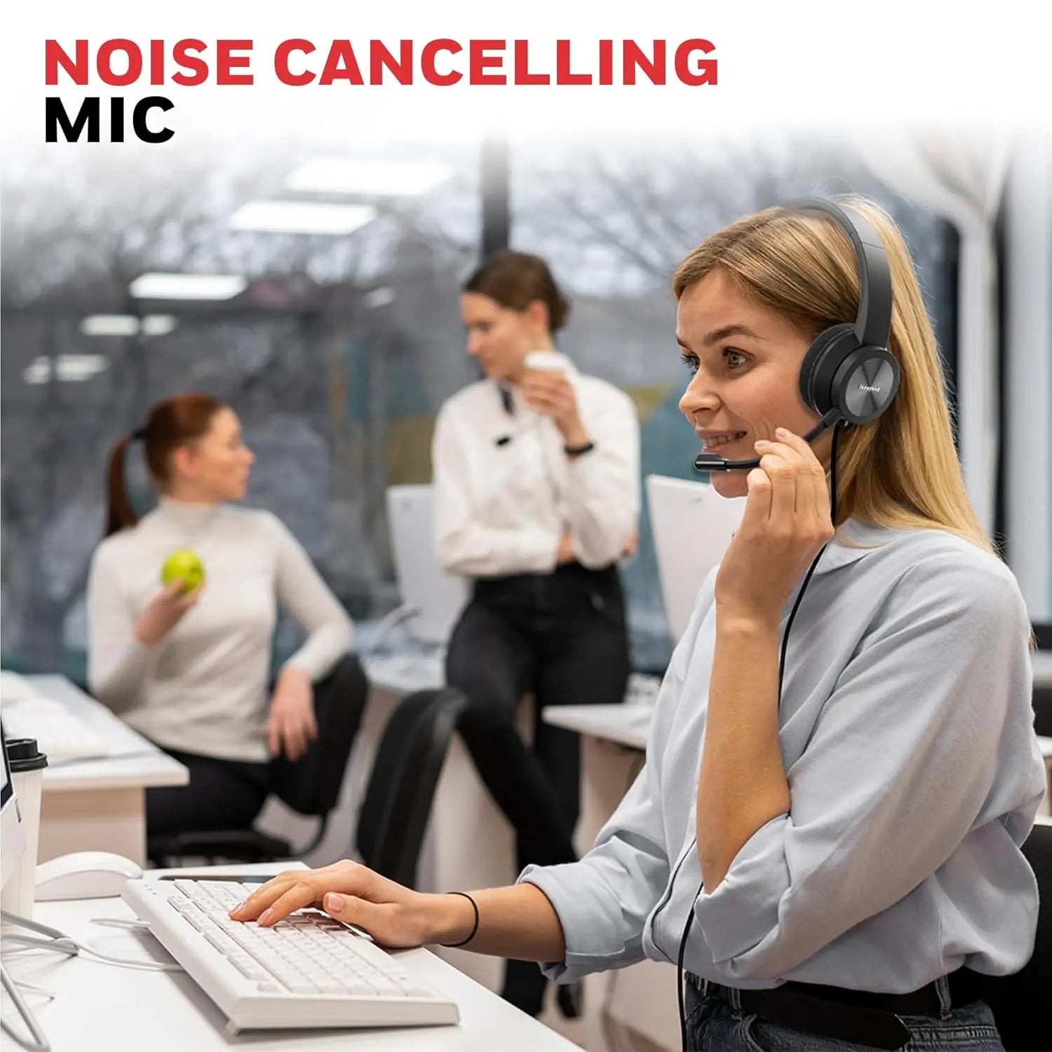 Honeywell Trueno U30 Wired On-Ear Headphones with Rotating Mic