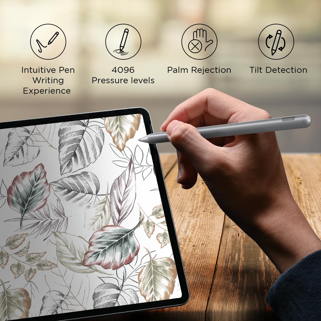Lenovo ZG38C05191  Original Pen Plus for Tablet, Slim Design - Weighing Only 14 Grams,4096 Pressure Levels,80 Mah Battery Color: Grey