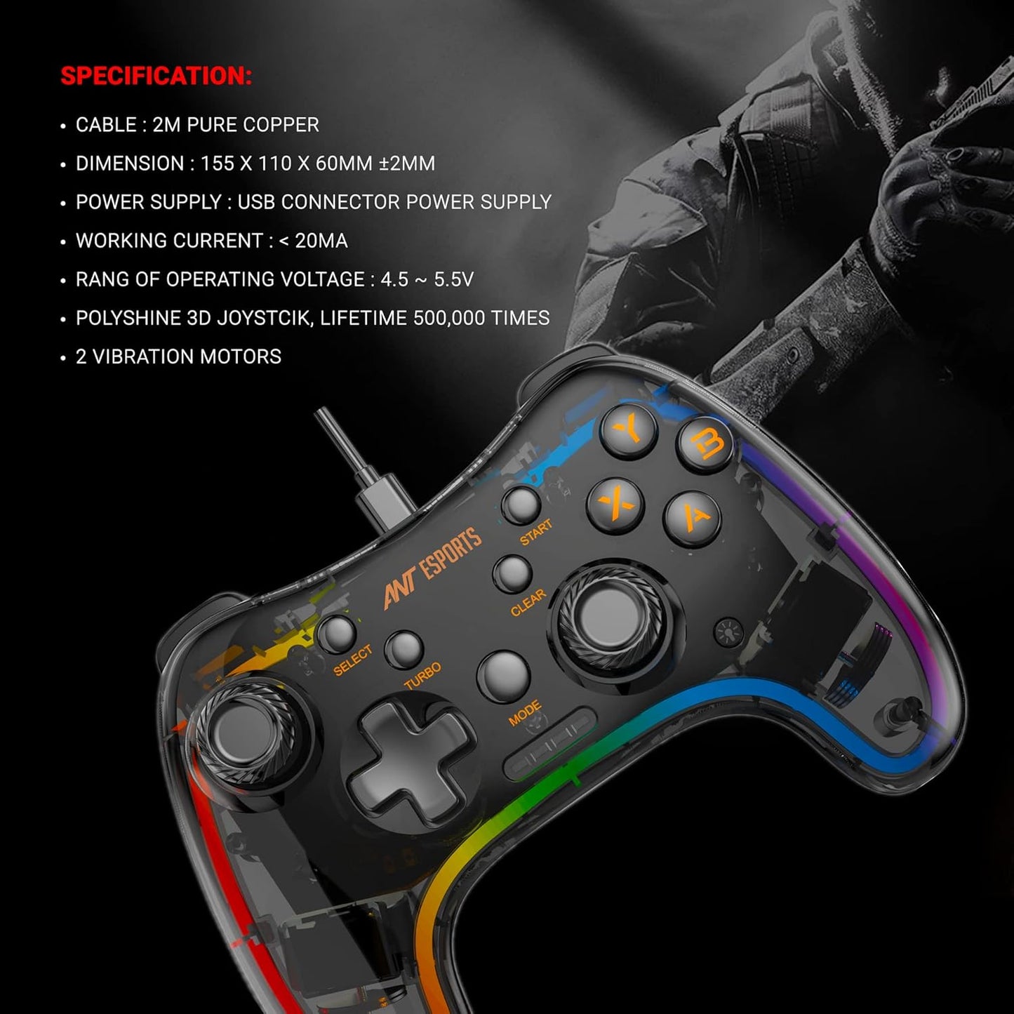 Ant Esports GP110R Wired Game-Pad