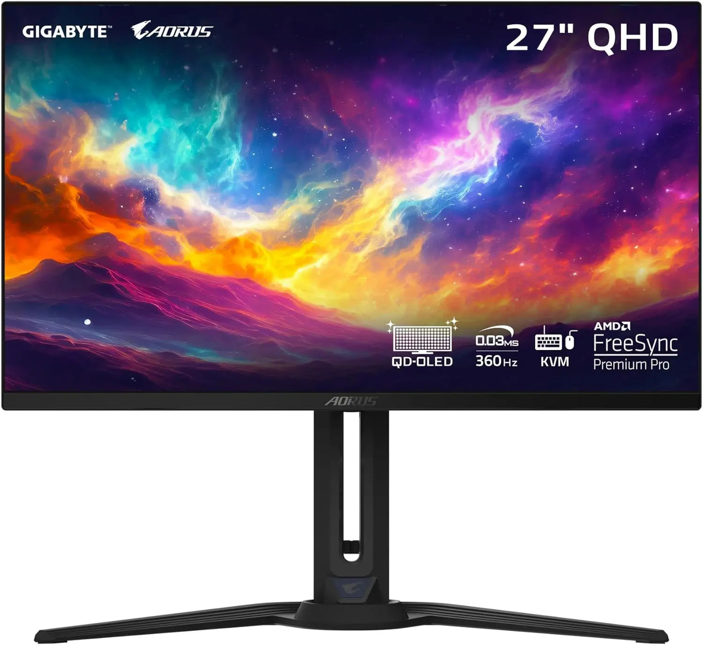 GIGABYTE AORUS FO27Q3 27" 360Hz 1440p QHD HDR Ready OLED Panel Gaming Monitor with Dual Speakers - Black My Store