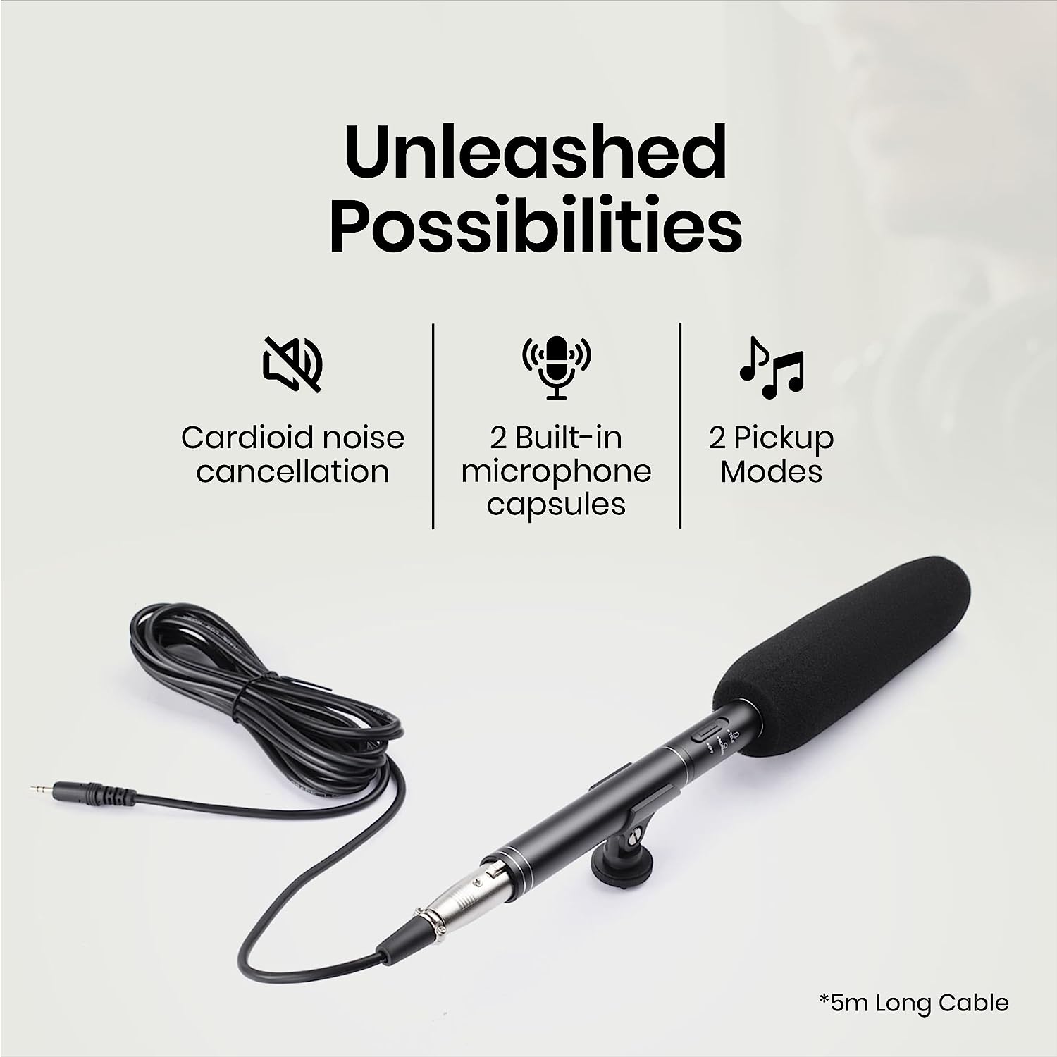 Digitek DM-201 Unidirectional Interview Microphone for Smartphone & DSLR Camera