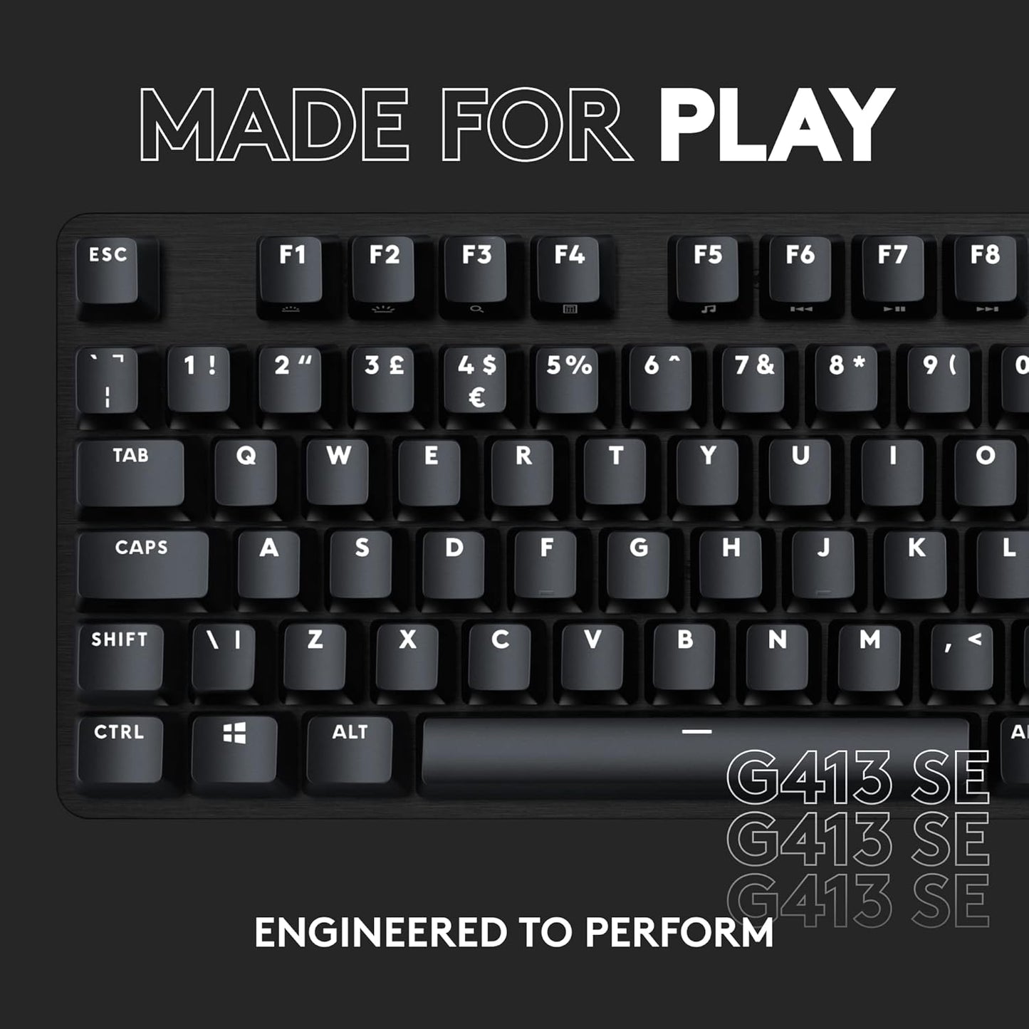 Logitech G413 Se Wired Mechanical Gaming Keyboard - Compact Backlit Keyboard with Tactile Mechanical Switches