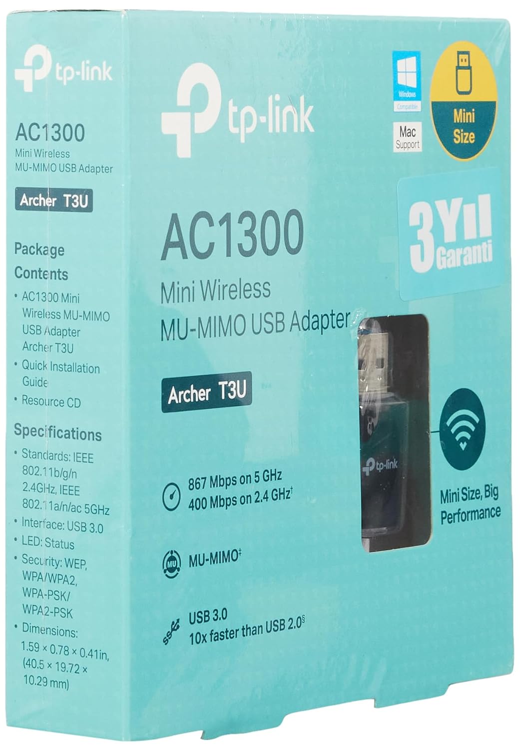 TP-Link Archer T3U AC1300 Mini Wireless MU-MIMO USB Adapter