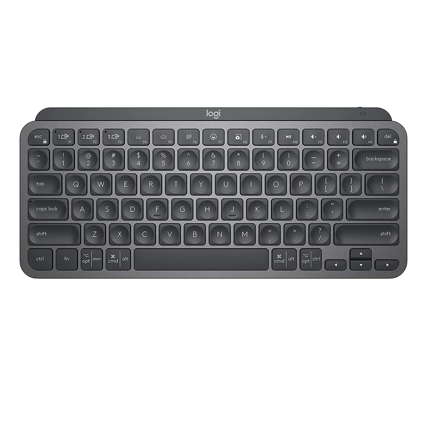 Logitech MX Keys Mini, Compact, Bluetooth, Backlit, USB-C, Metal Build Wireless Multi-device Keyboard  Graphite