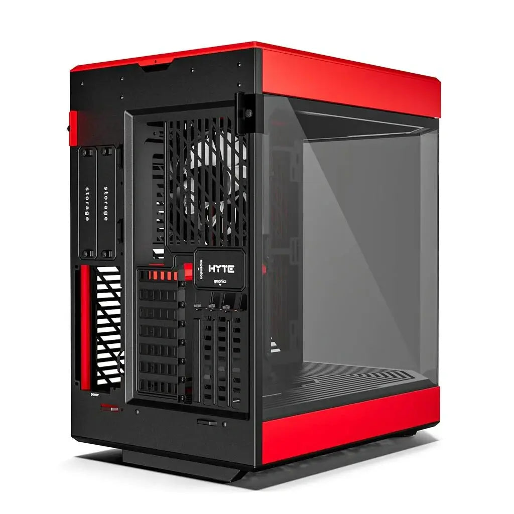 HYTE Y60 Premium Mid-Tower PC ATX Case with Panoramic Glass-(Black/Red)