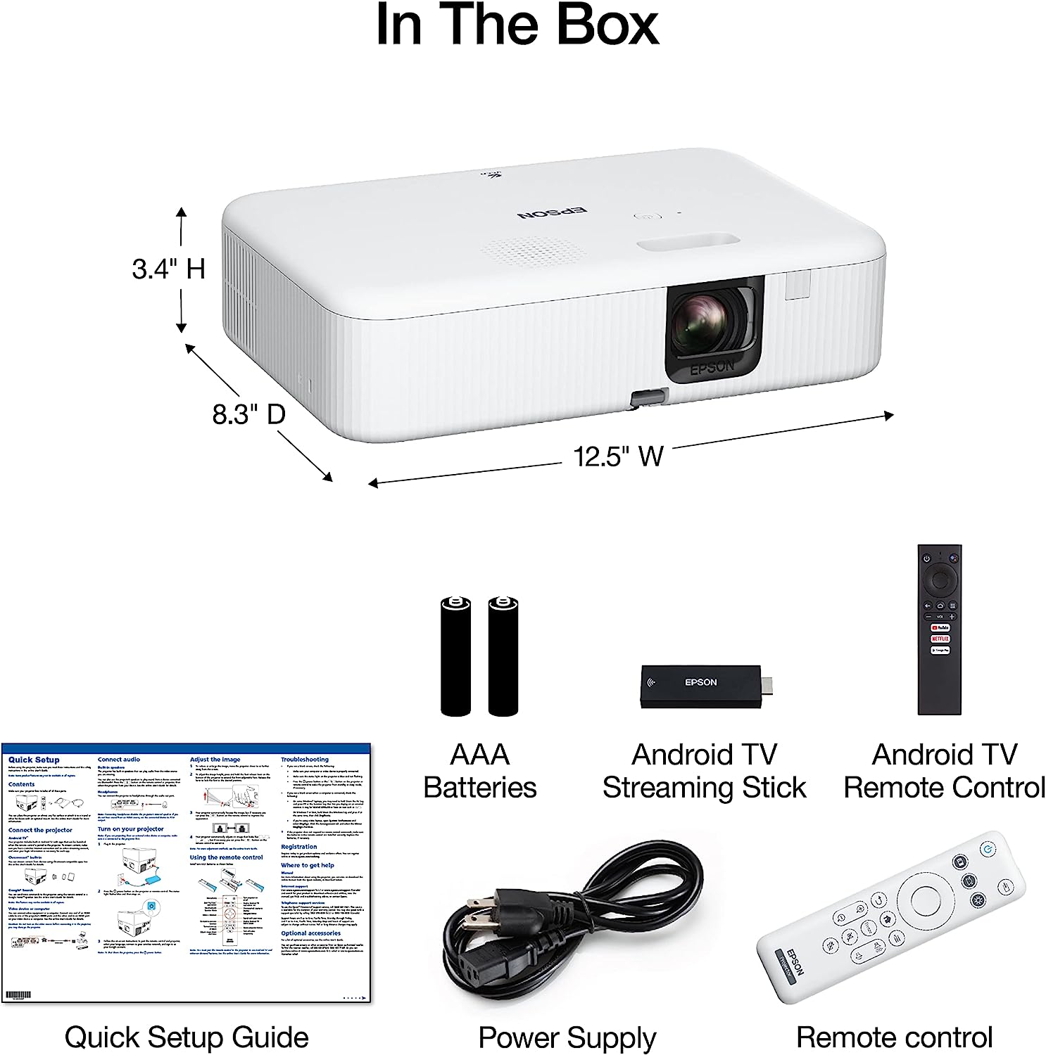 Epson Projector  FH02 Full HD 1080p Smart Streaming Portable Projector