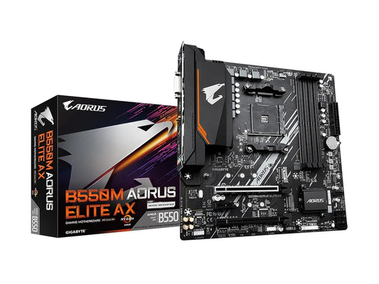 GIGABYTE B550M AORUS ELITE AX WiFi Ultra Durable AMD AM4 Micro ATX DDR4 Motherboard