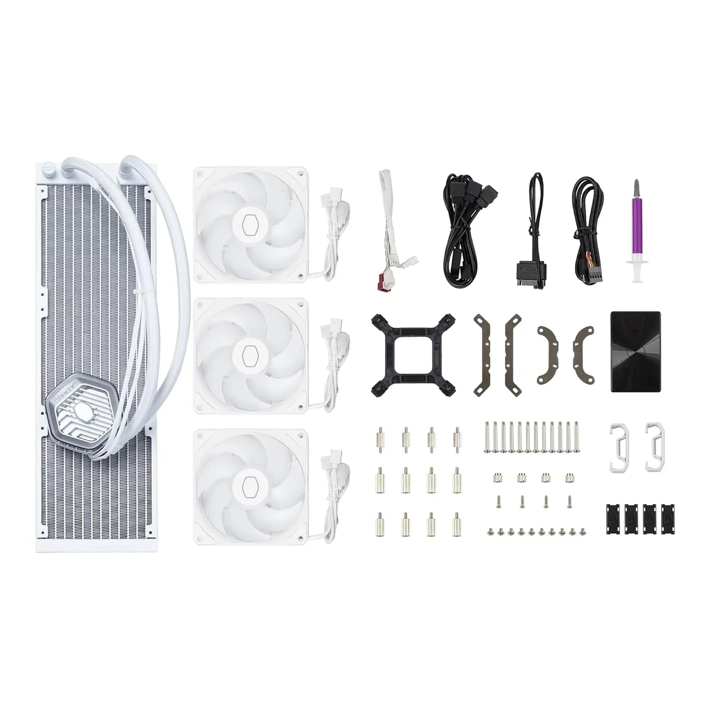 Cooler Master MasterLiquid 360 ATMOS ARGB 360mm Close-Loop AIO CPU Liquid Cooler - White