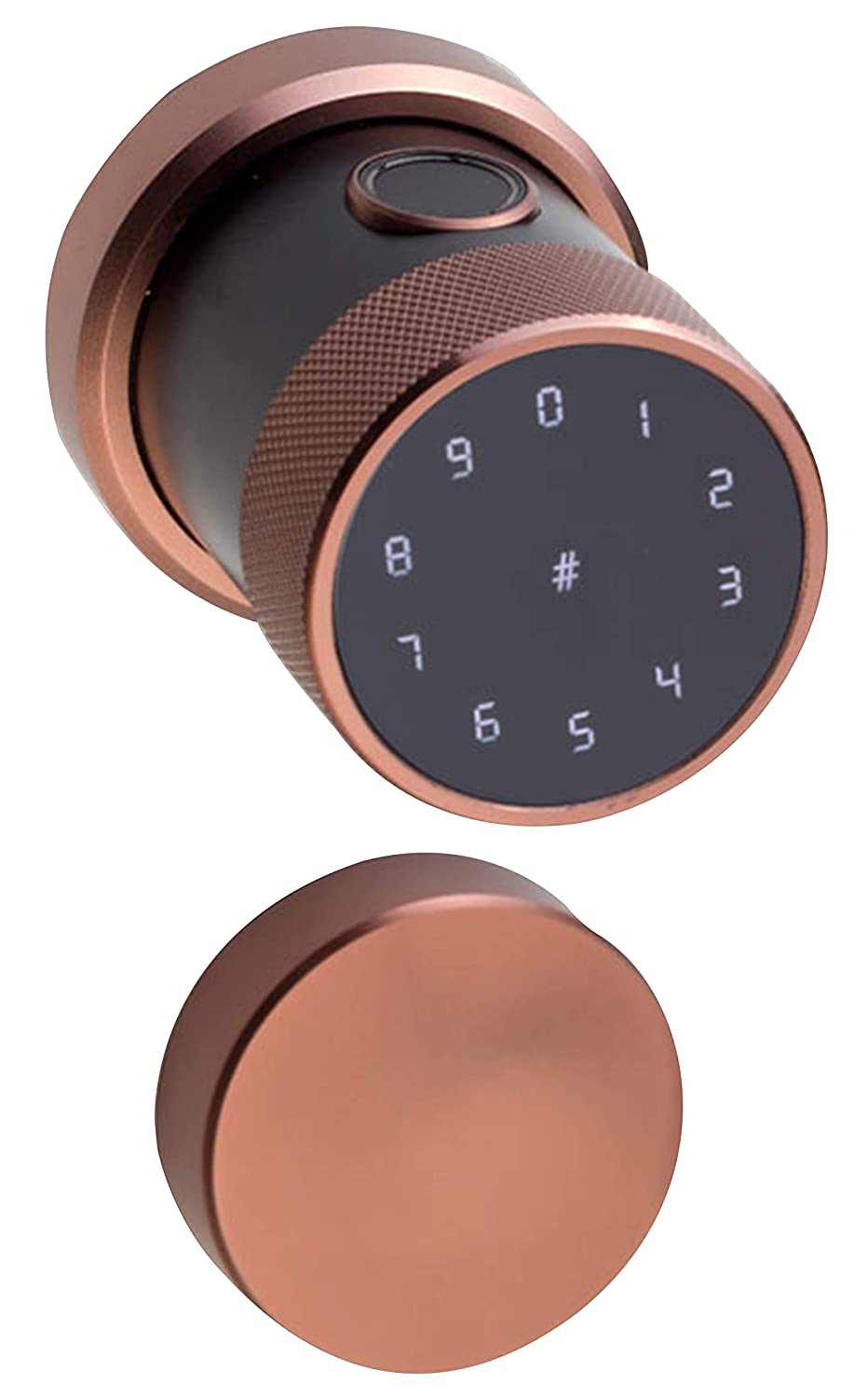 Ozone Smart Digital Door Lock Oracle OZ-FDL-11-RBL; Circular; 24 Months Warranty; Fingerprint Access; Electronic Locking System; Bronze