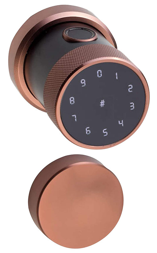 Ozone Smart Digital Door Lock Oracle OZ-FDL-11-RBL; Circular; 24 Months Warranty; Fingerprint Access; Electronic Locking System; Bronze