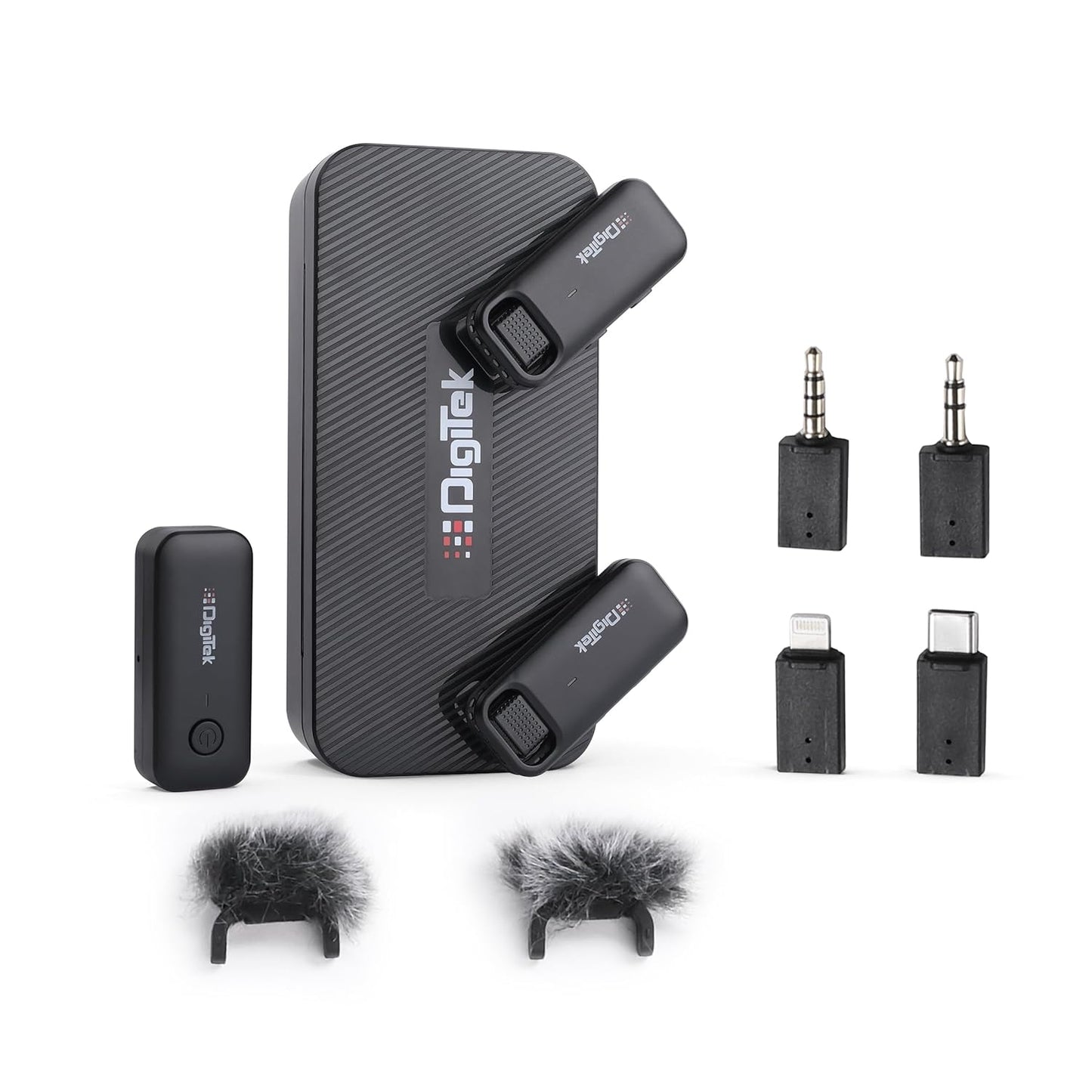 Digitek DWM-106 2-in-1 Wireless Microphone System with Type C & Lightning Connector