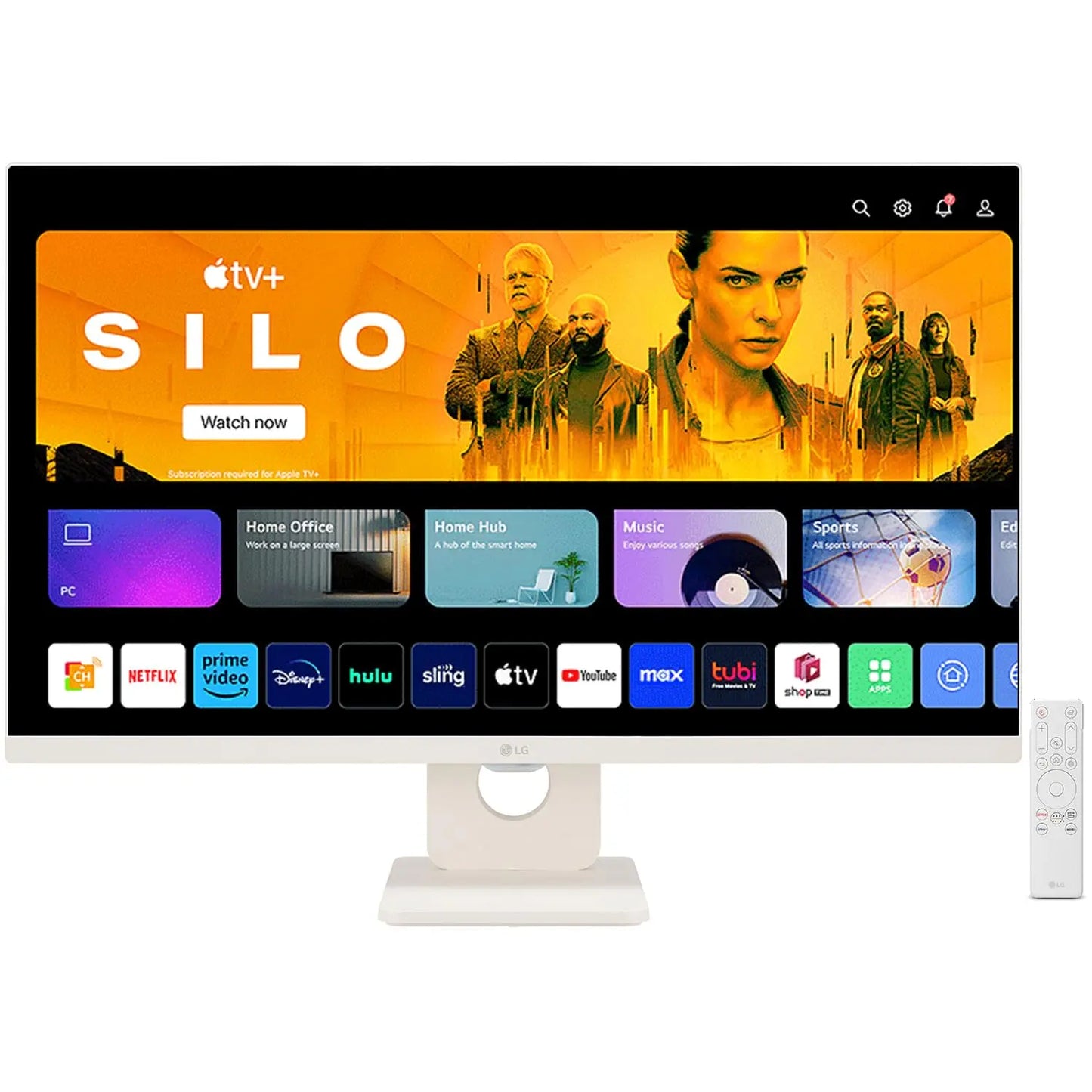 LG MyView 27SR50F-W 27" 60Hz 1080p FHD IPS Panel HDR10 Smart Monitor with Dual Stereo Speakers - White My Store