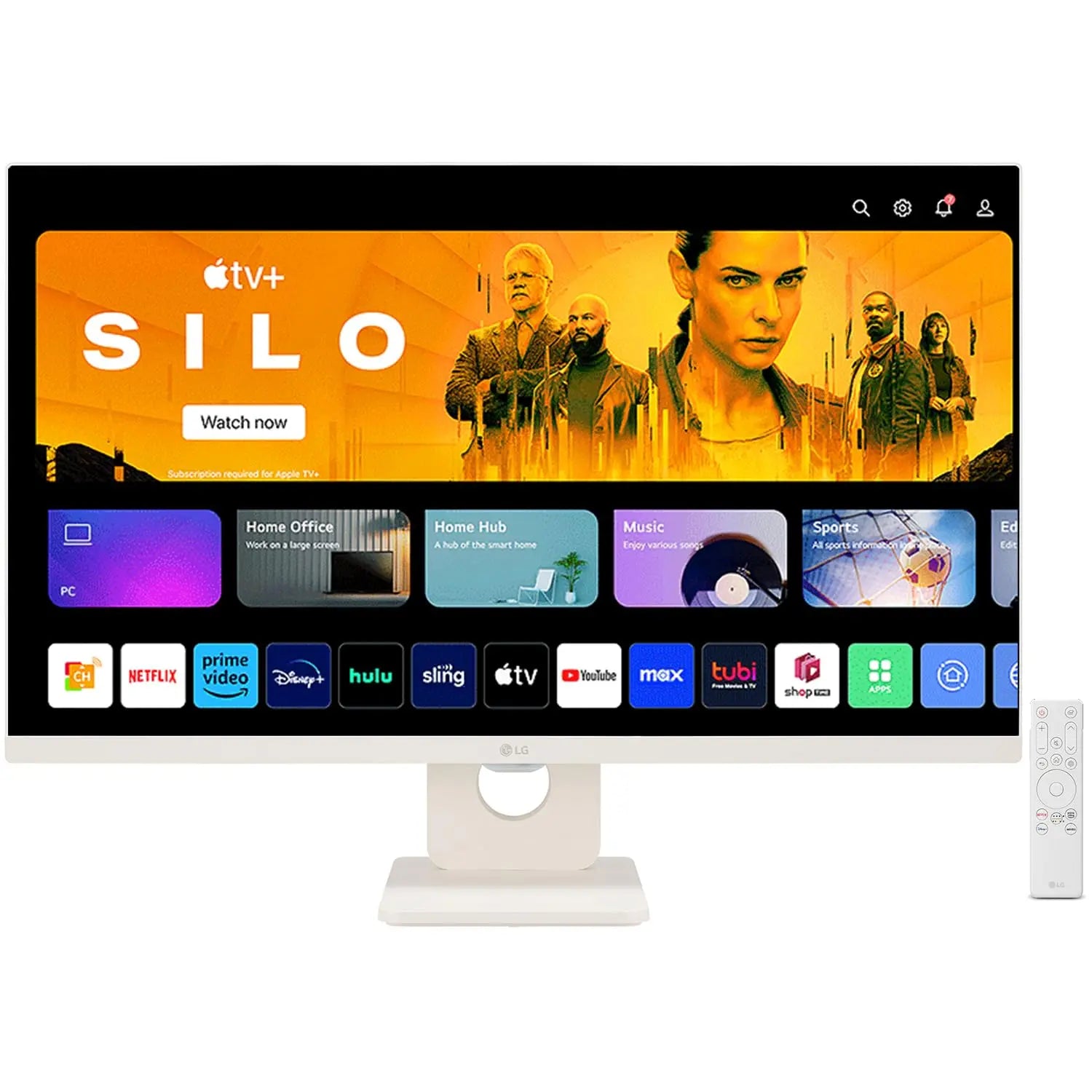 LG MyView 27SR50F-W 27" 60Hz 1080p FHD IPS Panel HDR10 Smart Monitor with Dual Stereo Speakers - White My Store