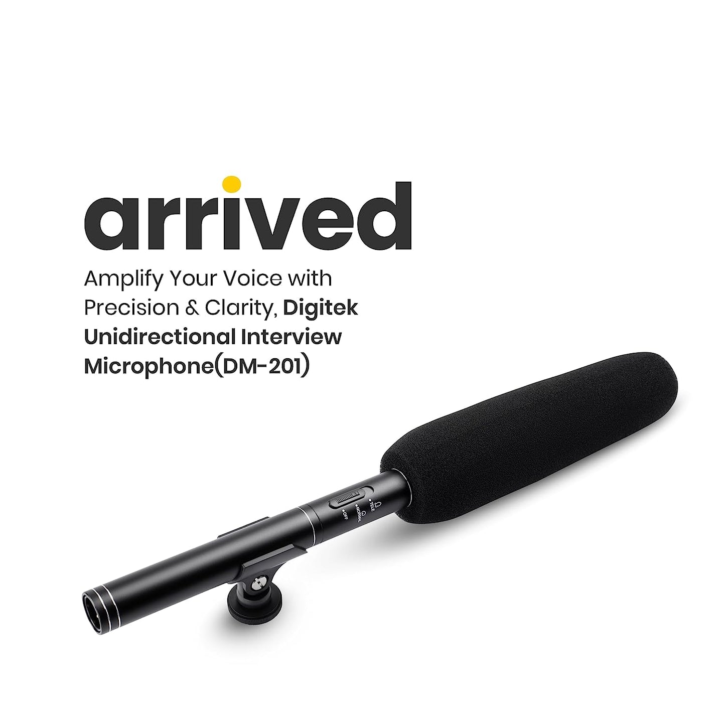 Digitek DM-201 Unidirectional Interview Microphone for Smartphone & DSLR Camera