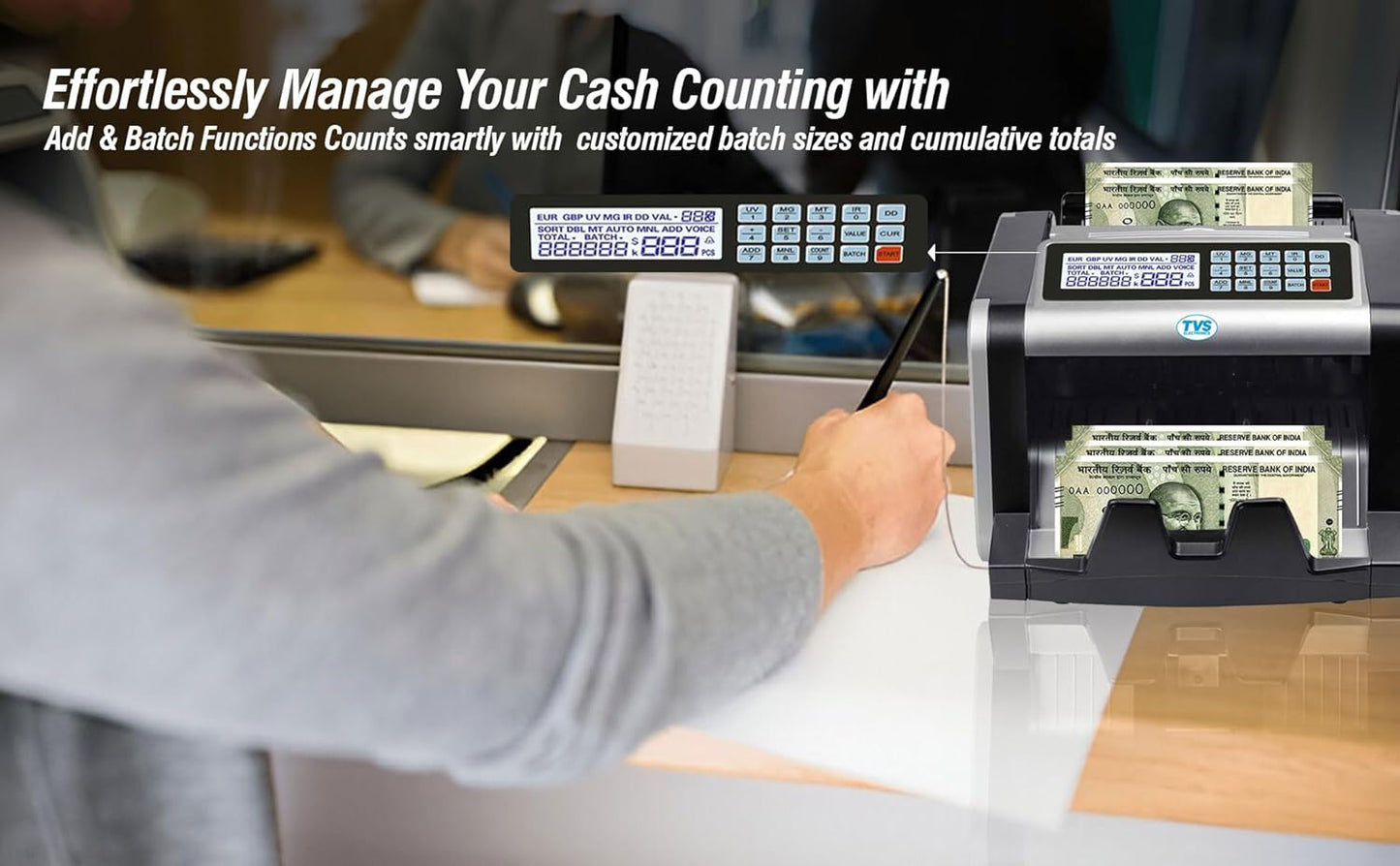 Tvs Cash Counting Machine CC-232 Classis Plus