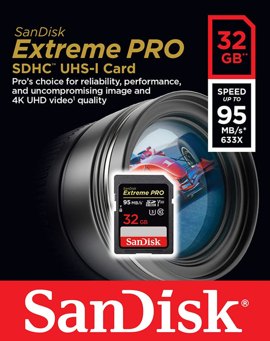 SanDisk Extreme Pro 32GB SD Card 95 MB/s