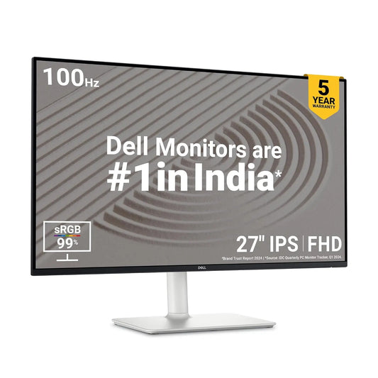 Dell S2725HS 27" 100Hz 1080p FHD Antiglare IPS Panel Computer Monitor with Dual Speakers - Silver My Store
