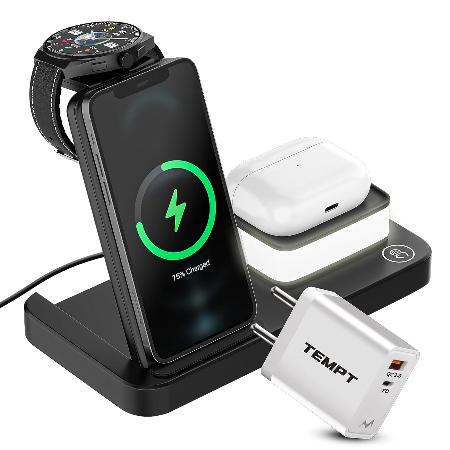 Tempt Lumina Wireless Charger Black