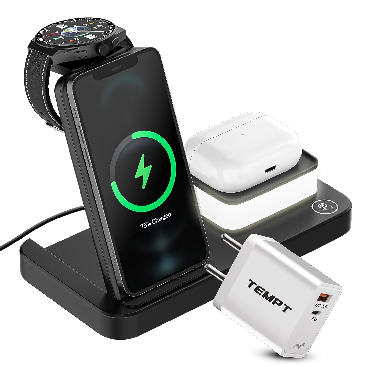 Tempt Lumina Wireless Charger Black
