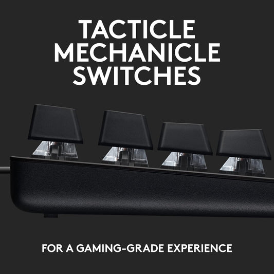 Logitech G413 Se Wired Mechanical Gaming Keyboard - Compact Backlit Keyboard with Tactile Mechanical Switches