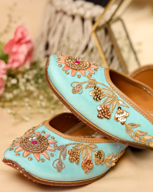 Blue Strobe Handcrafted Jutti My Store