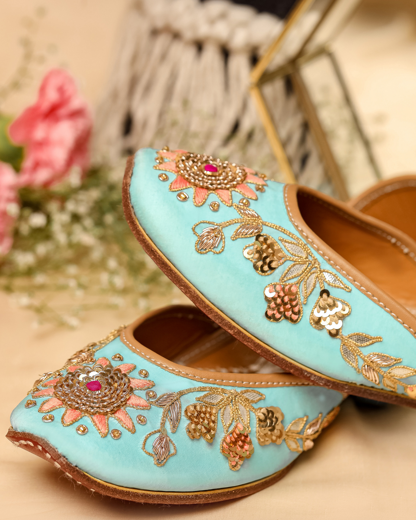 Blue Strobe Handcrafted Jutti Quick Cart