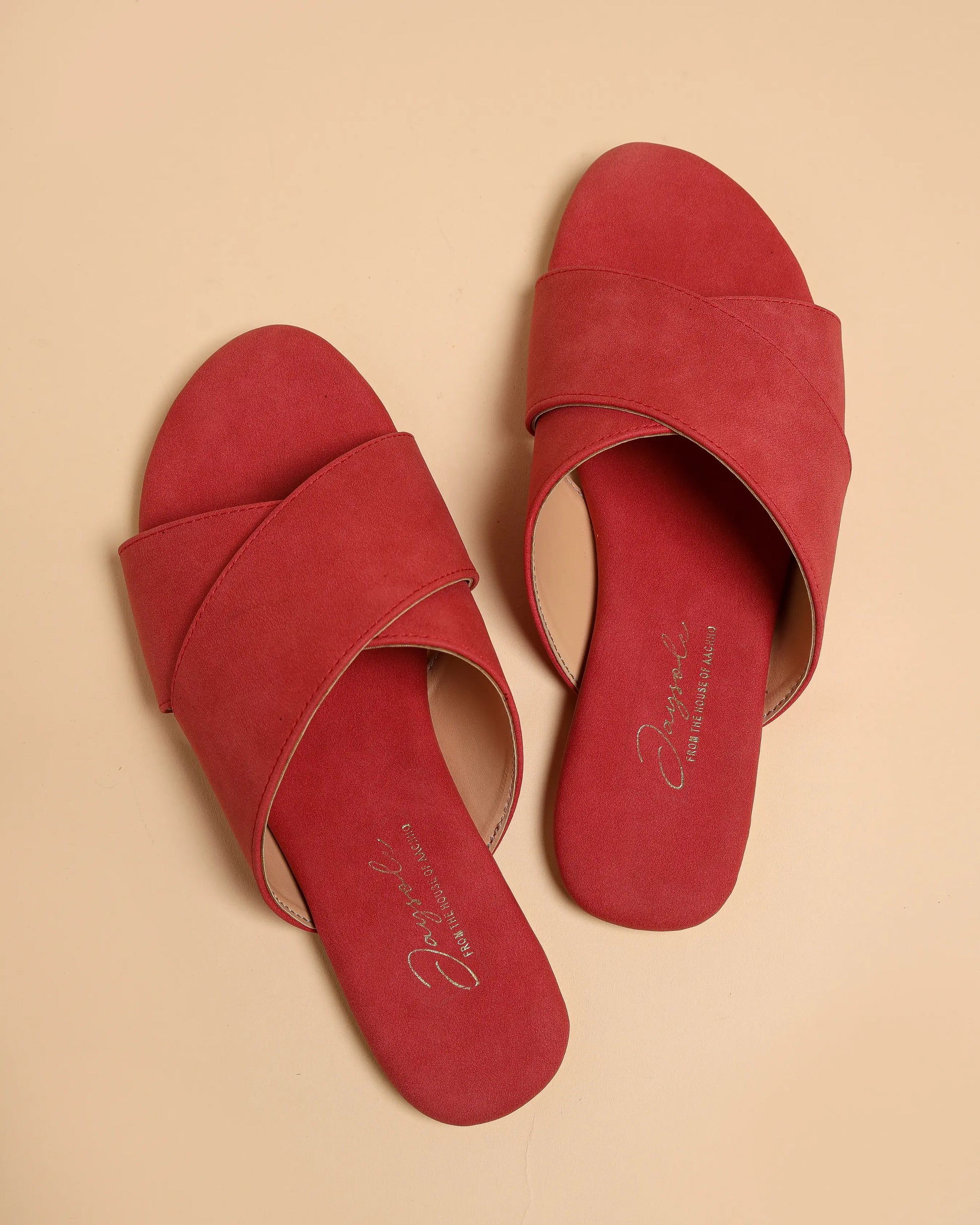 Sunkissed Coral Suede Flats My Store