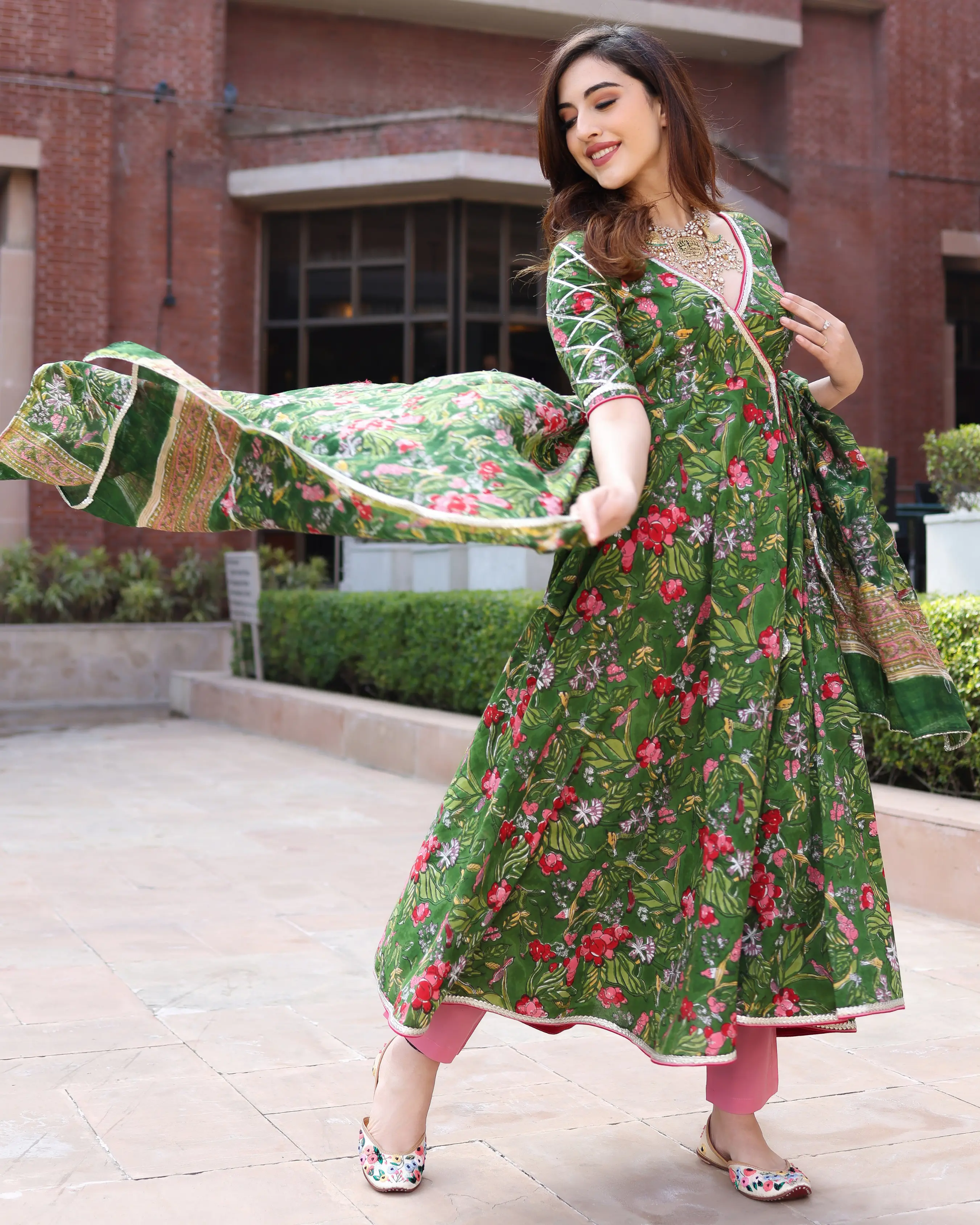 Green Beetle Handblock Suit Set My Store