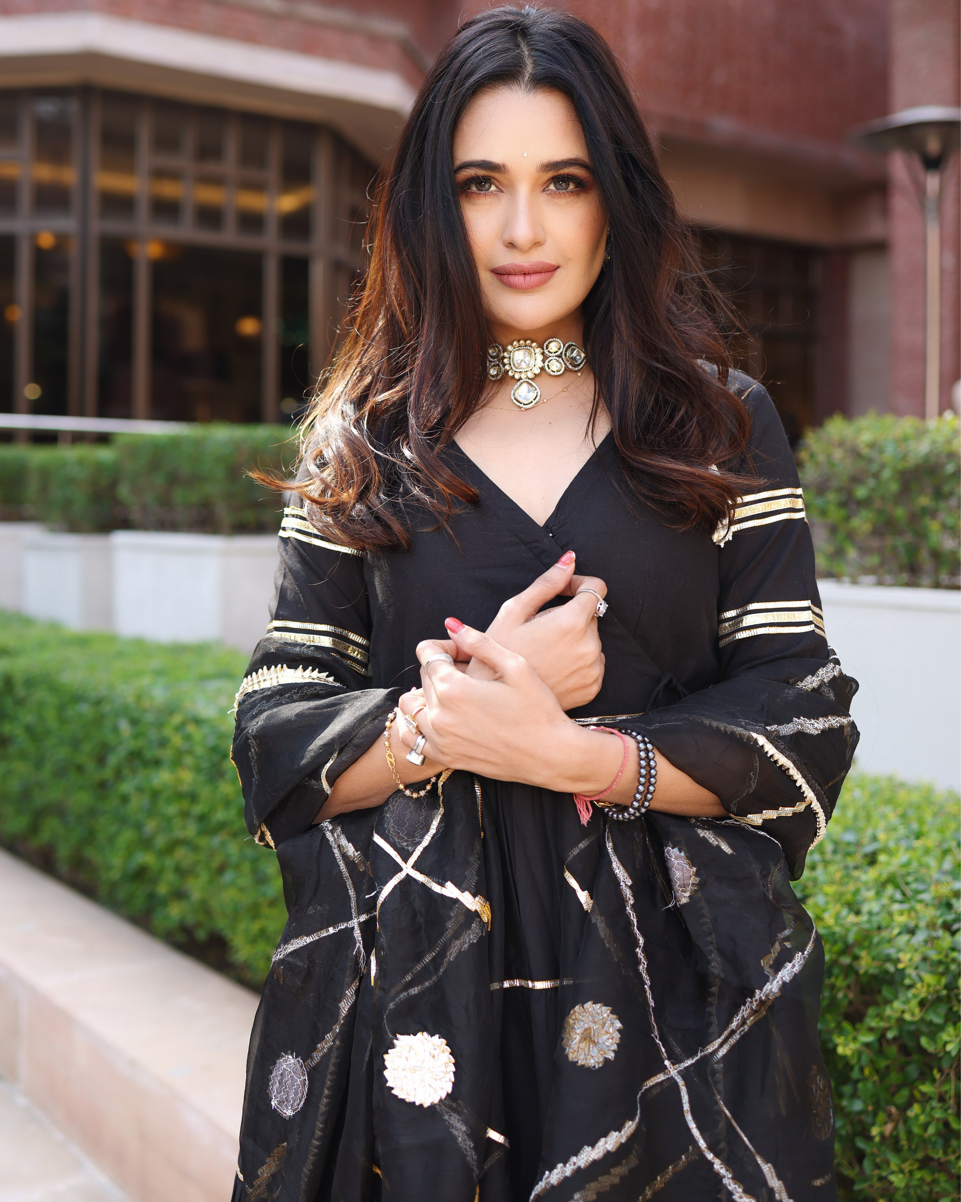 Black Iris Gotapatti Suit Set My Store