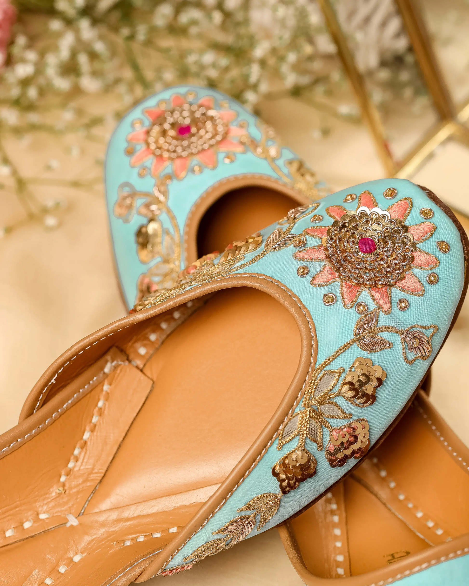 Blue Strobe Handcrafted Jutti My Store