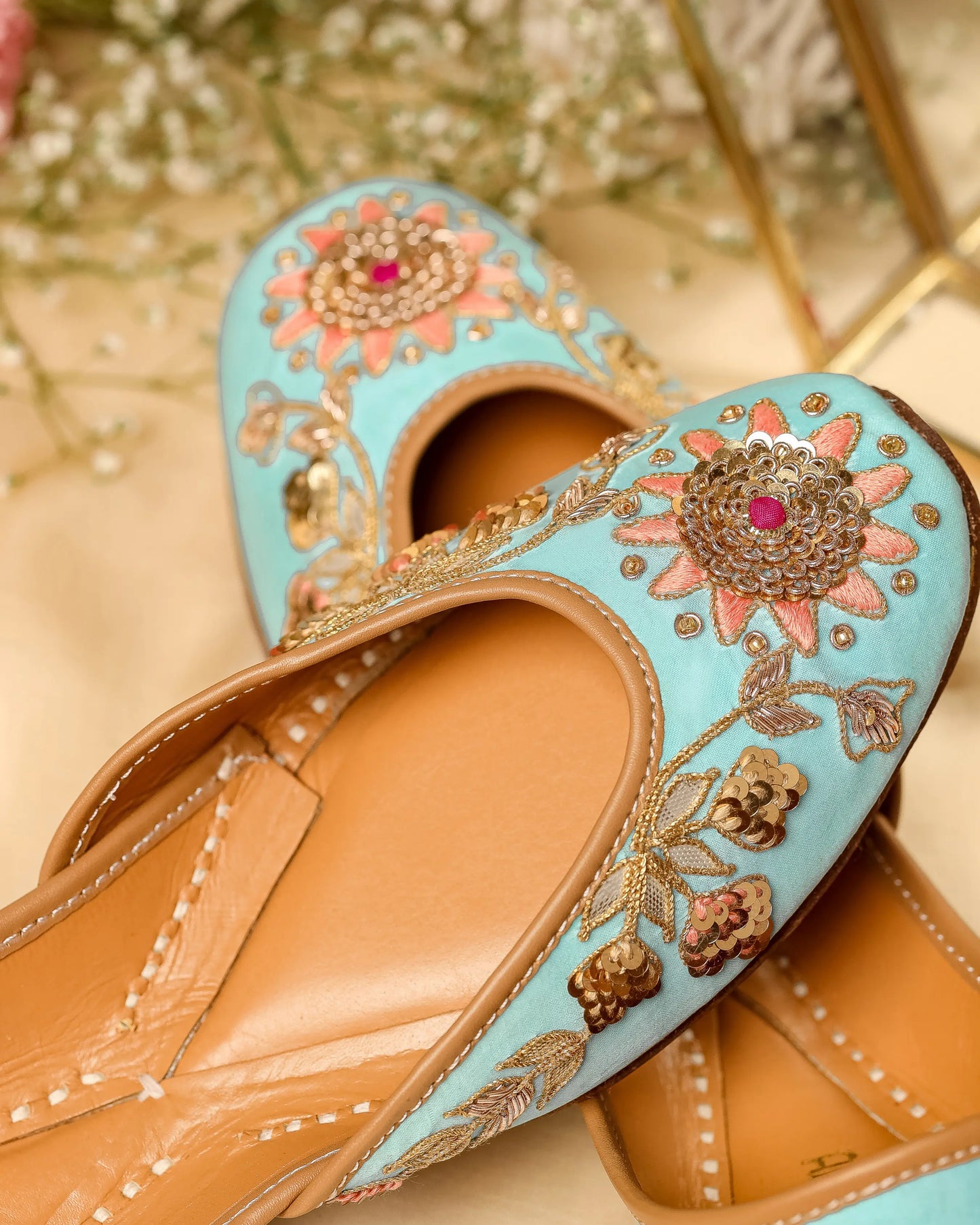 Blue Strobe Handcrafted Jutti My Store