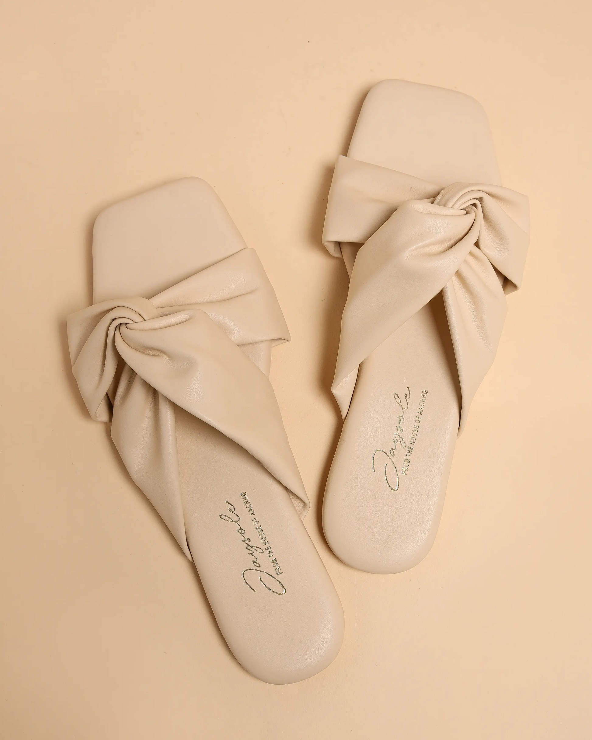 Oyster White Twisted Flats My Store