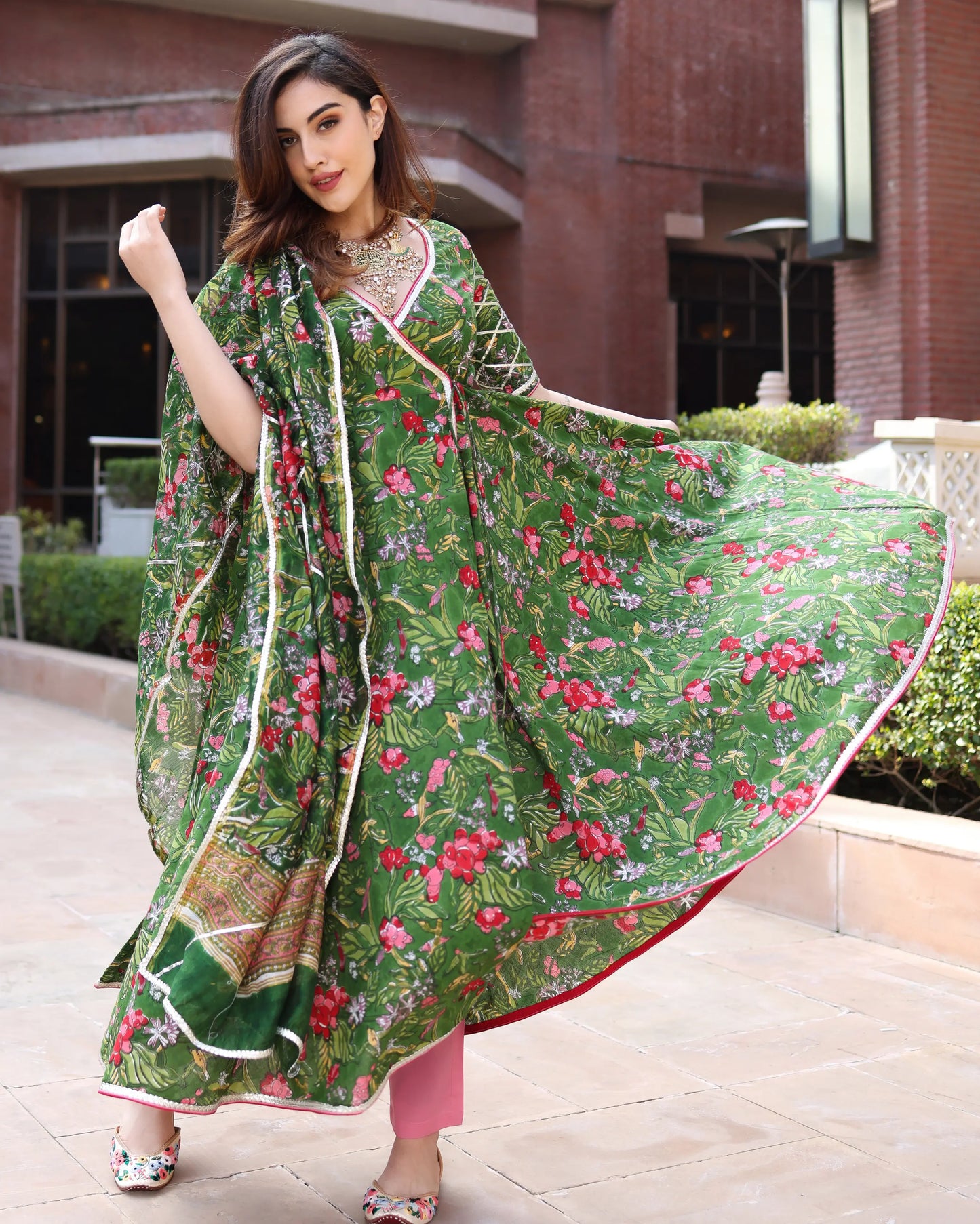 Green Beetle Handblock Suit Set My Store