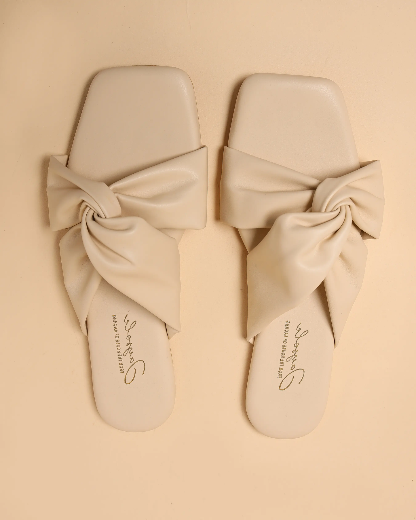 Oyster White Twisted Flats My Store