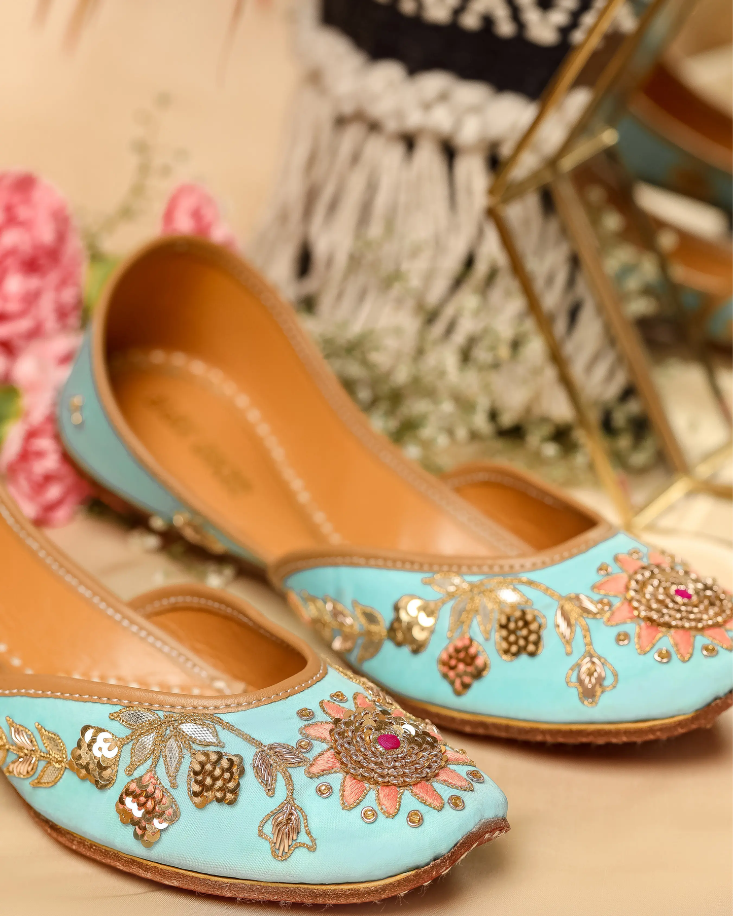 Blue Strobe Handcrafted Jutti My Store