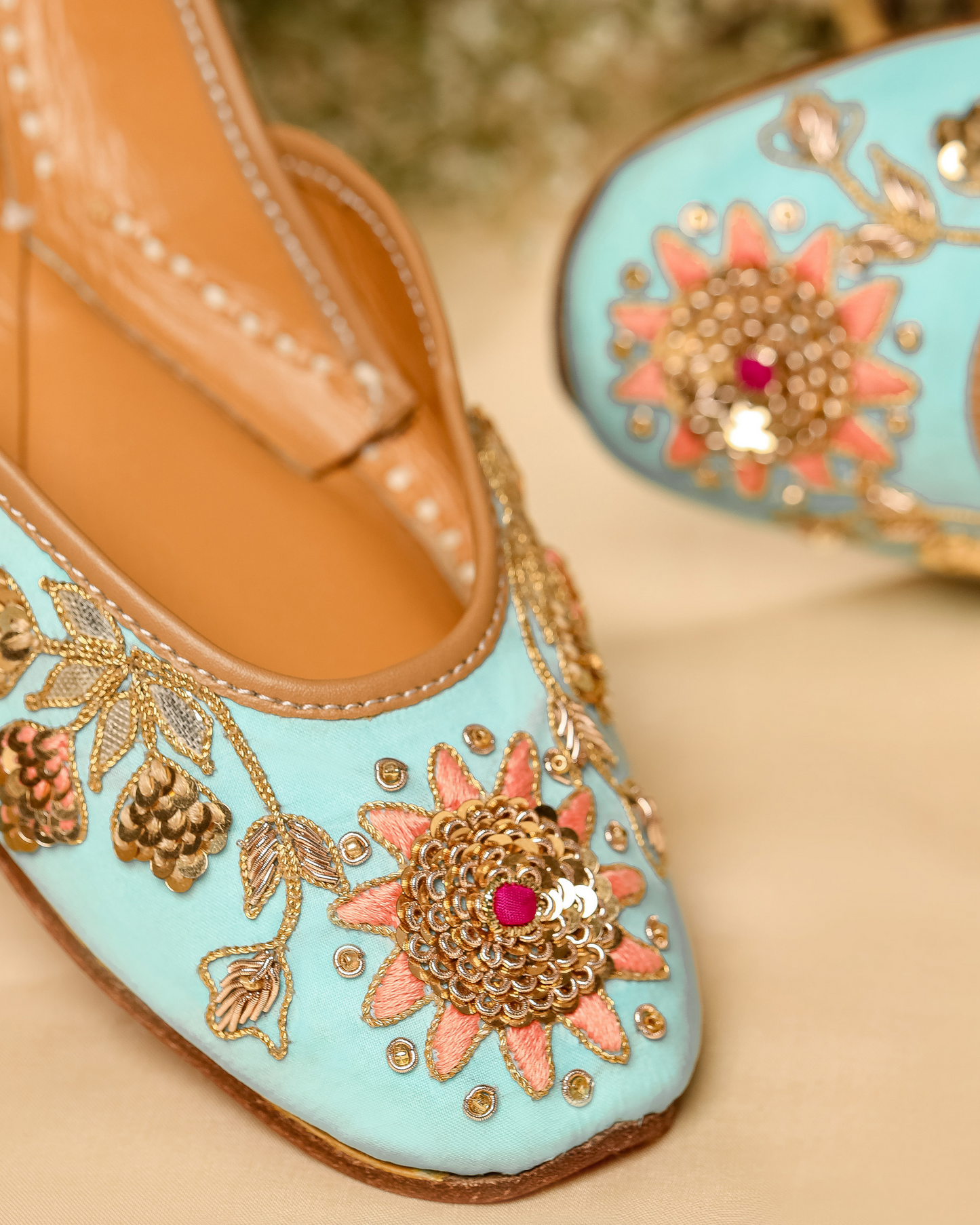 Blue Strobe Handcrafted Jutti Quick Cart