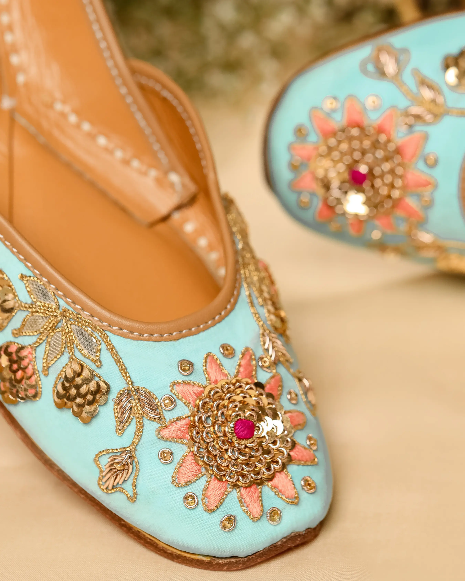 Blue Strobe Handcrafted Jutti My Store