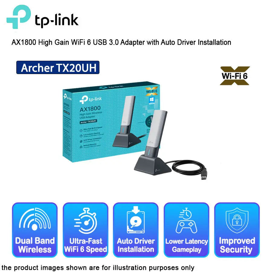 TP-Link Archer TX20UH AX1800 High Gain Wireless USB Adapter