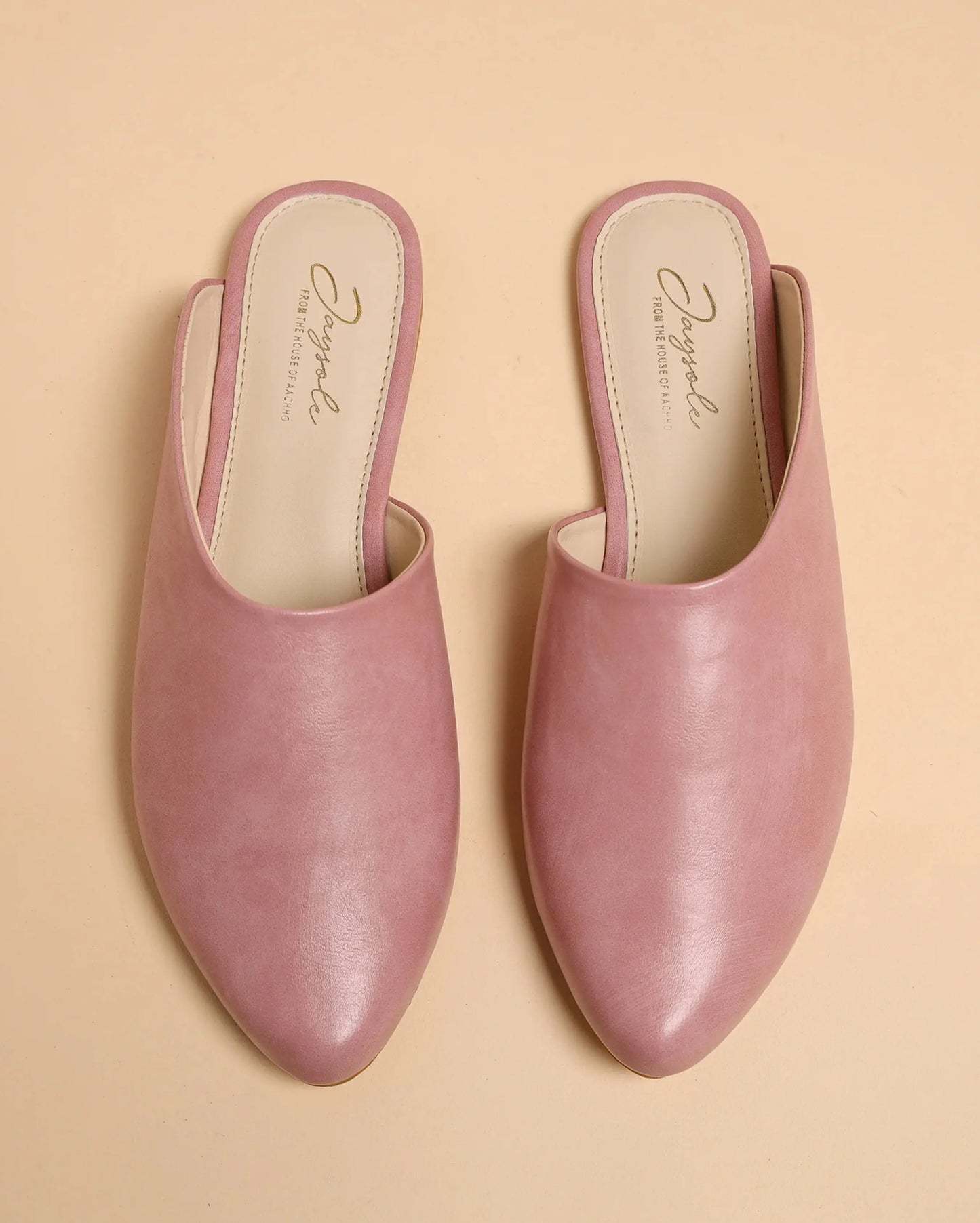 Cradle Pink Leather Mules My Store