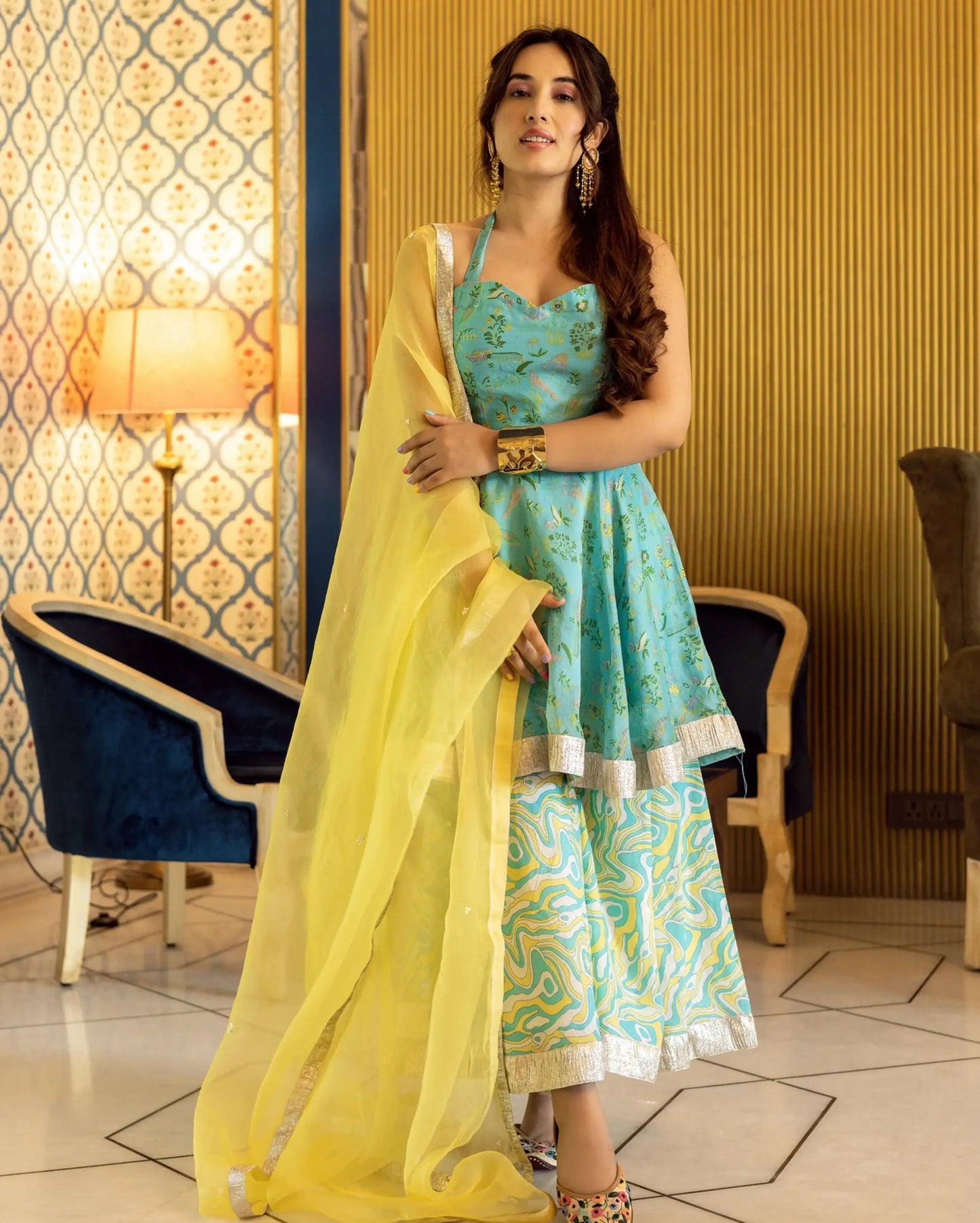 Firosa Chanderi Sharara Set My Store