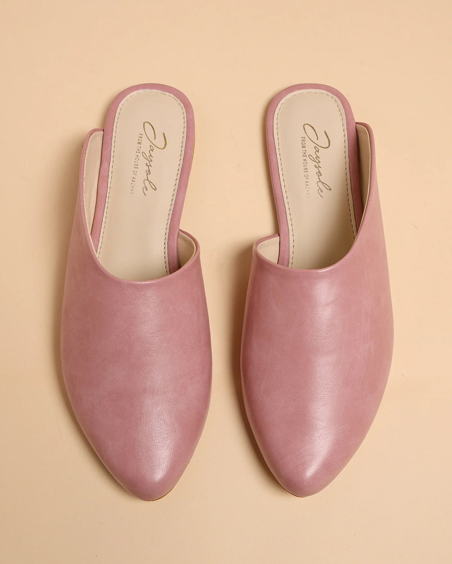 Cradle Pink Leather Mules My Store