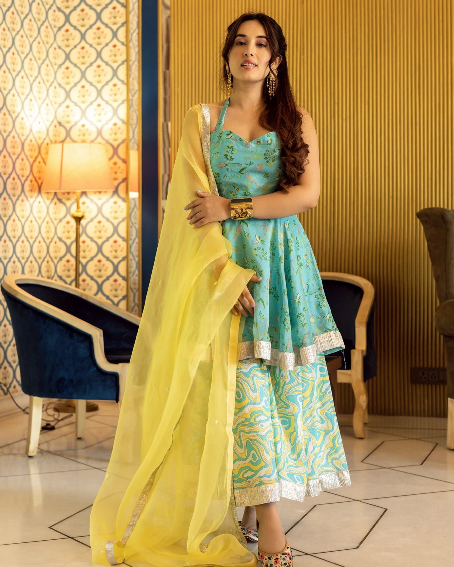 Firosa Chanderi Sharara Set My Store