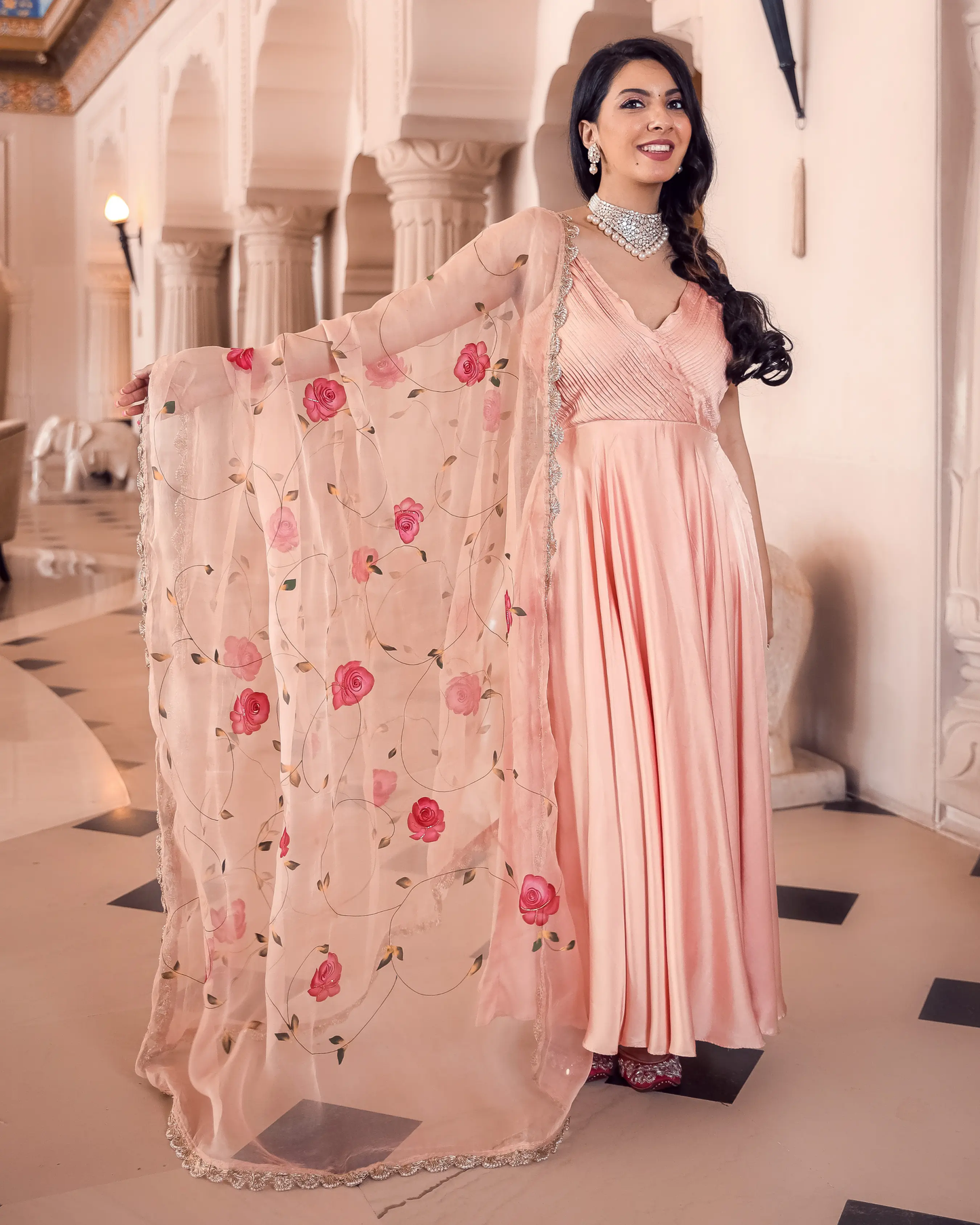 Velvet Mist Handpainted Suit Set My Store