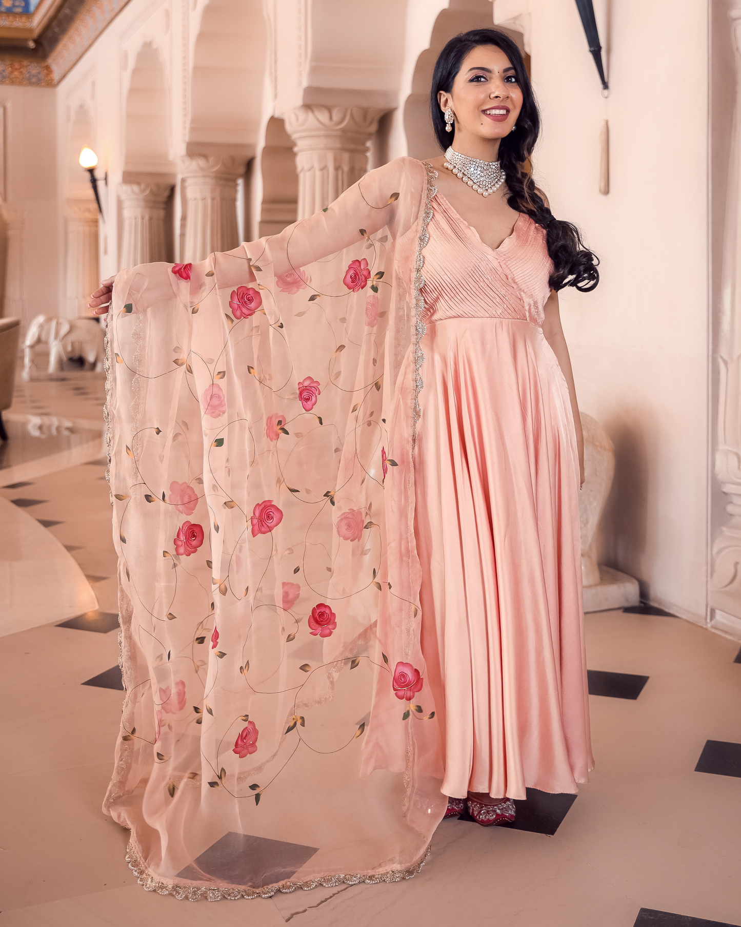 Velvet Mist Handpainted Suit Set Quick Cart