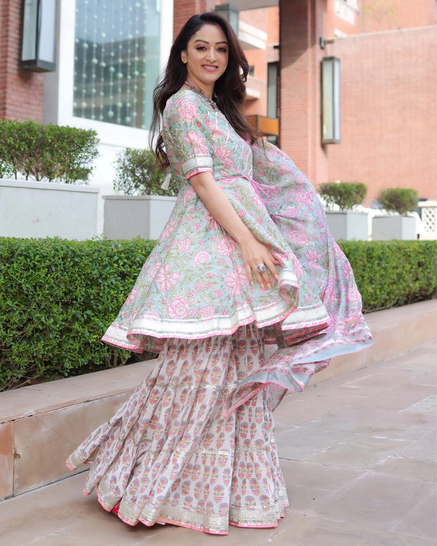 Jellybean Handblock Sharara Set My Store