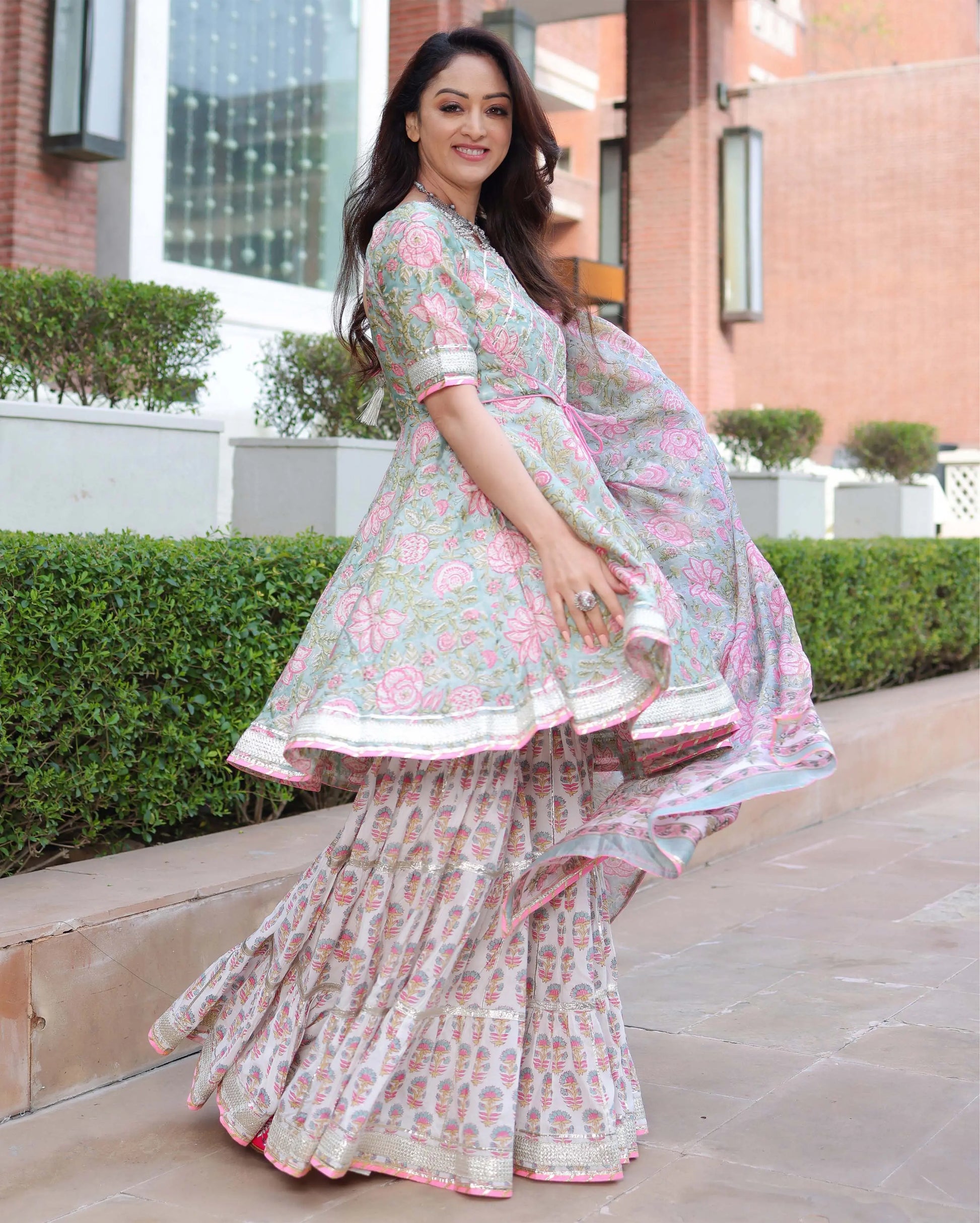 Jellybean Handblock Sharara Set My Store