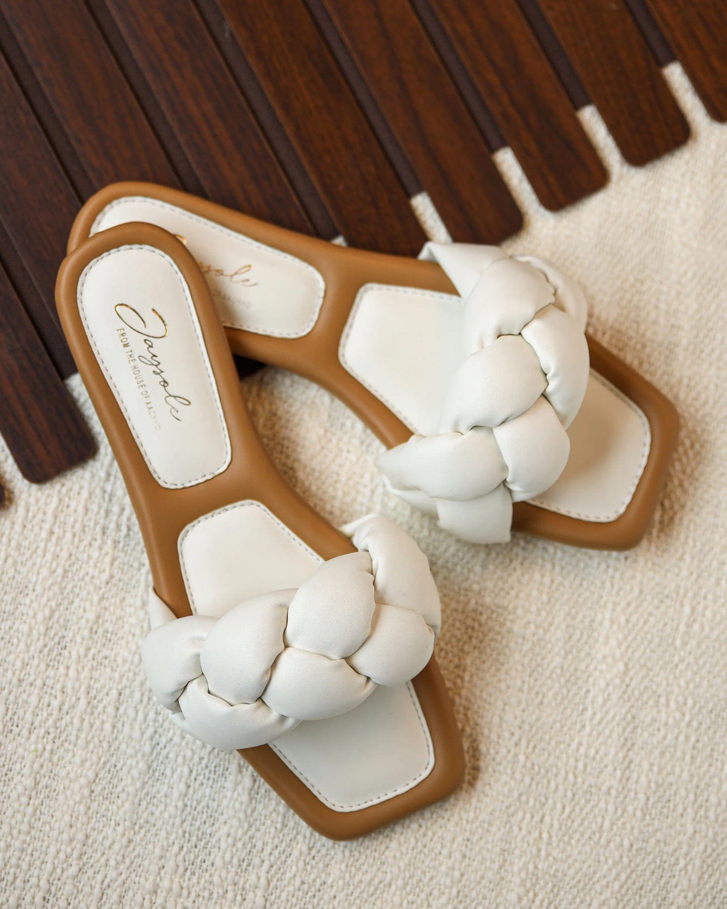 Cloud Dancer Braided Slides My Store