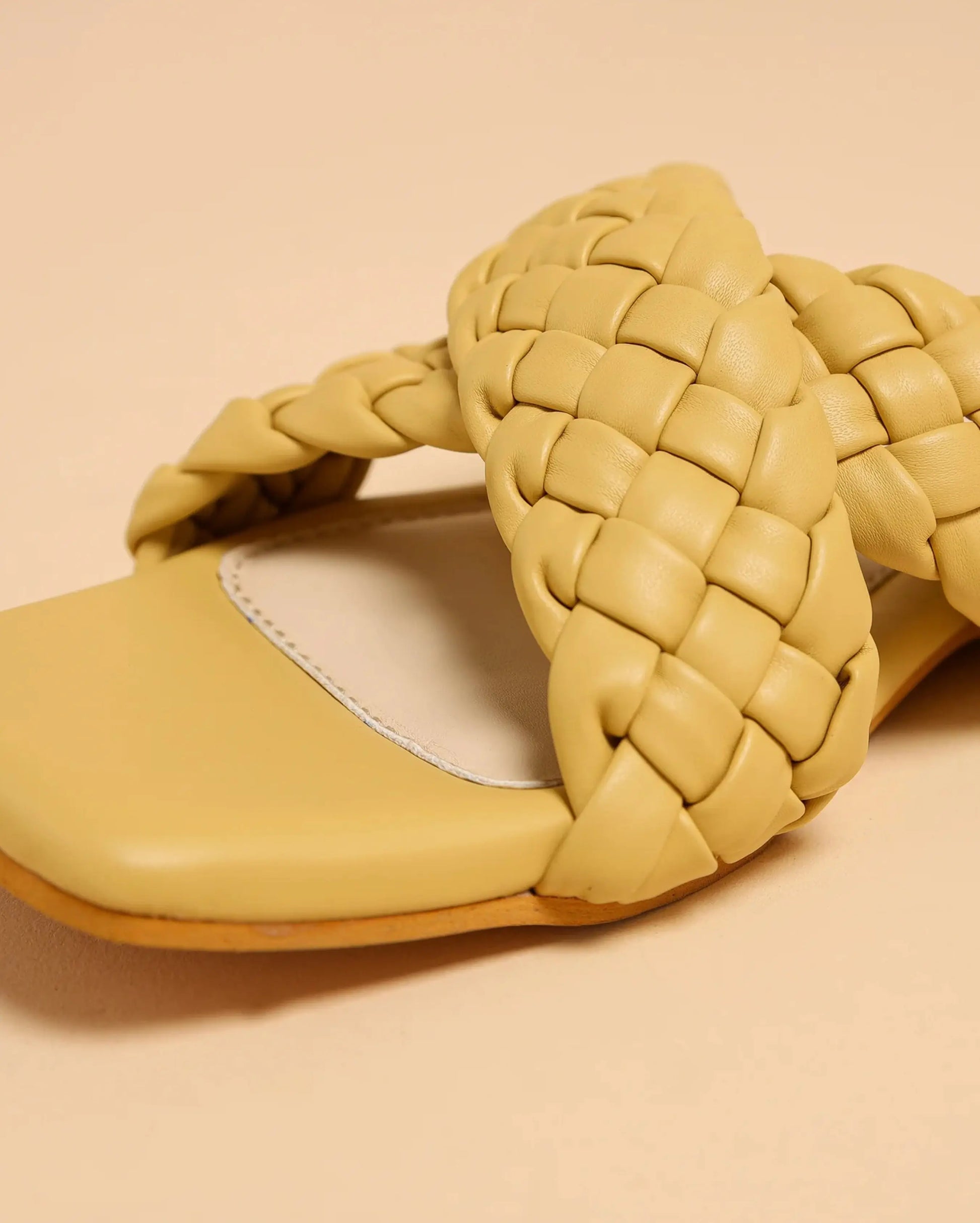 Blazing Yellow Braided Flats My Store